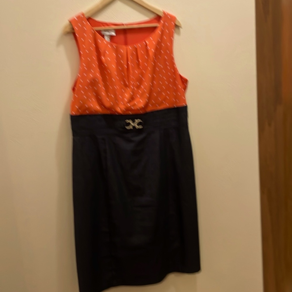 Alyx Limited size 16 dress orange with white polka dots top gray skirt women’s